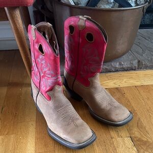Tony Lama Red and Brown Western Boots
